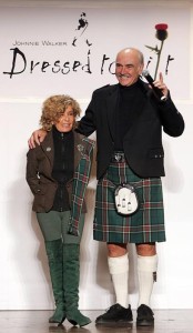 Actor Sean Connery and his wife Micheline pose at the "Dressed to Kilt" fashion show in New York April 3, 2006. The show was part of the annual Tartan Week which celebrates Scottish heritage and culture. REUTERS/Seth Wenig